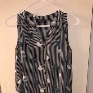 Nine West Striped and Polka Dot Top